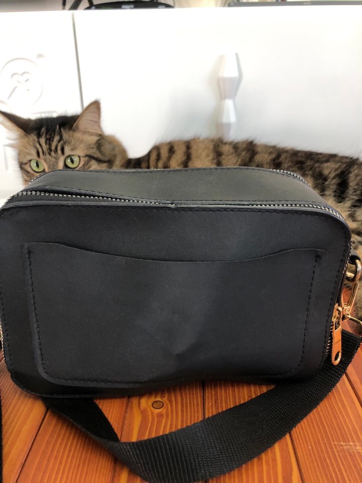 Tokalı Siyah Deri Kadın Çanta - Görsel 4