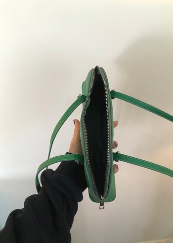 Yeşil Deri Kadın Çanta - Görsel 3