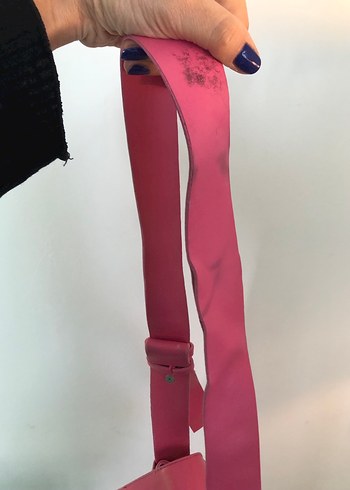 Pembe Kemer Detaylı Kadın Çanta - Görsel 4