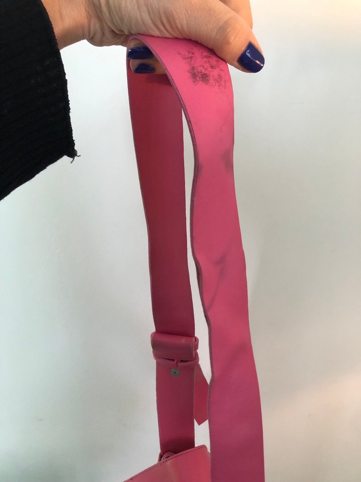 Pembe Kemer Detaylı Kadın Çanta - Görsel 4