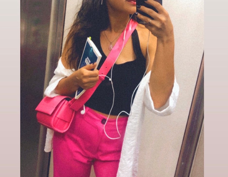 Pembe Kemer Detaylı Kadın Çanta - Görsel 5