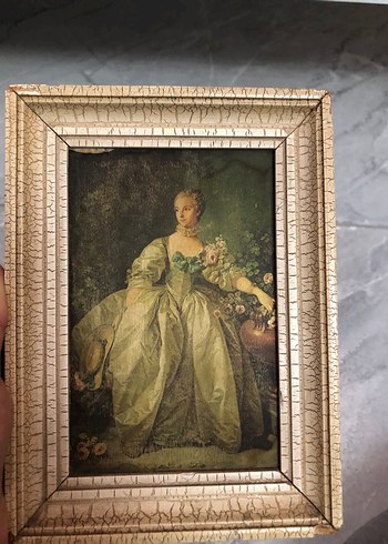 Beyaz Çatlak Desenli Çerçeveli- ANTİKA TABLO - Görsel 7