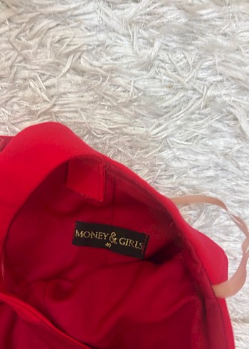 Kırmızı Asimetrik Midi Elbise - Görsel 2