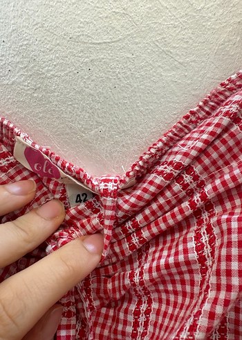 Pembe Bohem Bağcıklı Midi Elbise - Görsel 2