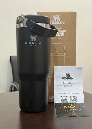 Beden siyah Renk stanley 0.887 ml içten pipetli termos