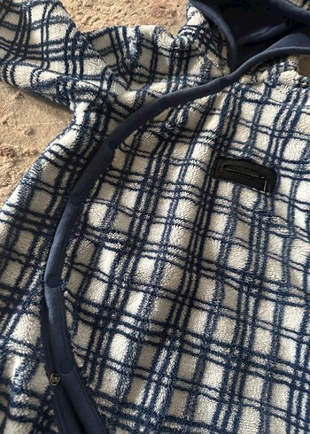 Ekose Desenli Gri Bebek Tulumu - Görsel 5