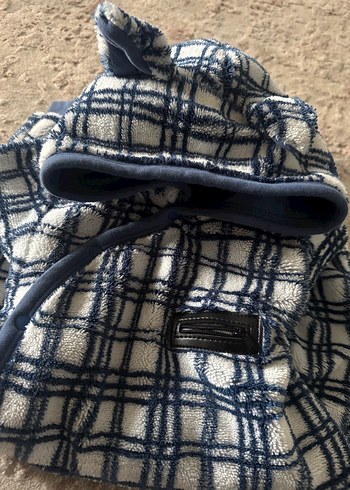 Ekose Desenli Gri Bebek Tulumu - Görsel 3