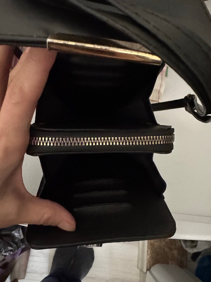 Siyah Deri Kadın Çanta Tokalı - Görsel 2