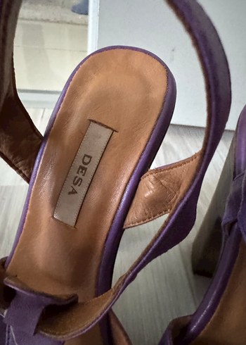 Mor Tokalı Platform Topuklu Kadın Sandalet - Görsel 2