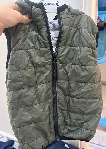 LCW Baby Gri Kapüşonlu Midi Mont - Görsel 4