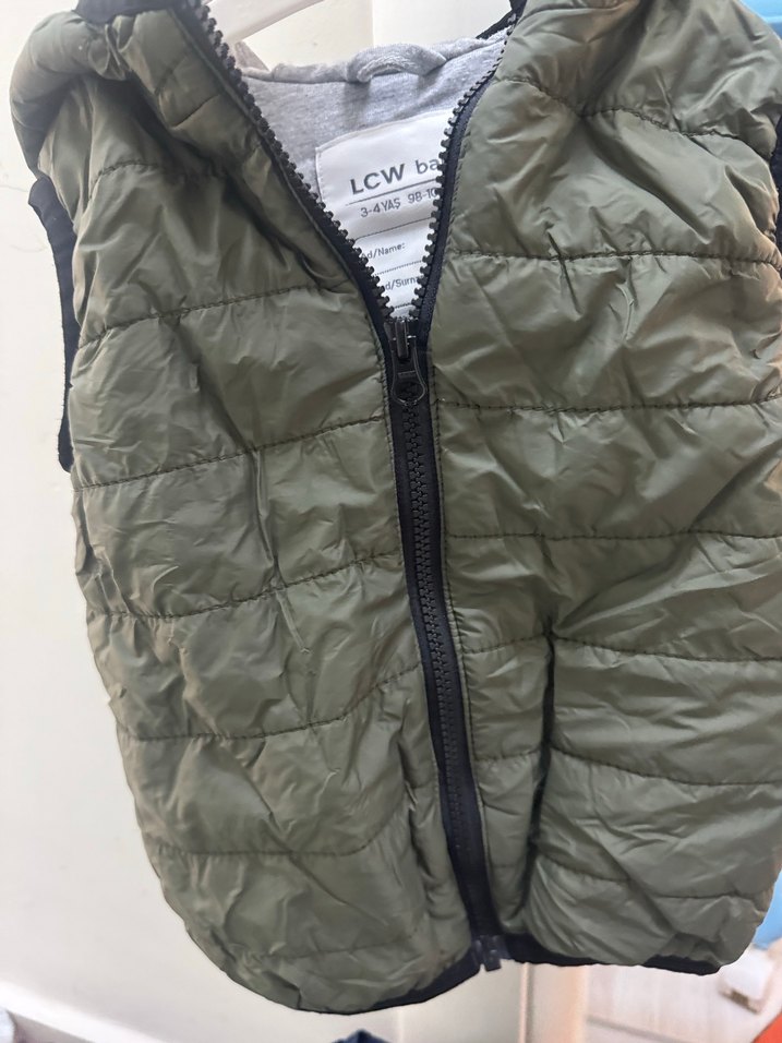 LCW Baby Gri Kapüşonlu Midi Mont - Görsel 5