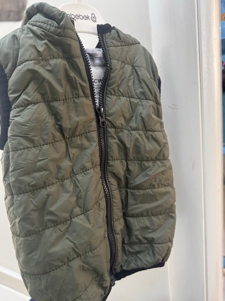 LCW Baby Gri Kapüşonlu Midi Mont - Görsel 2