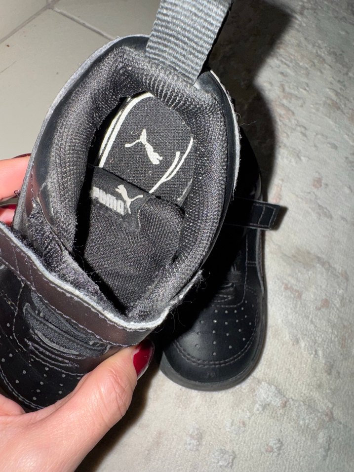 Siyah Erkek Çocuk Cırt Cırtlı Spor Ayakkabı puma - Görsel 3