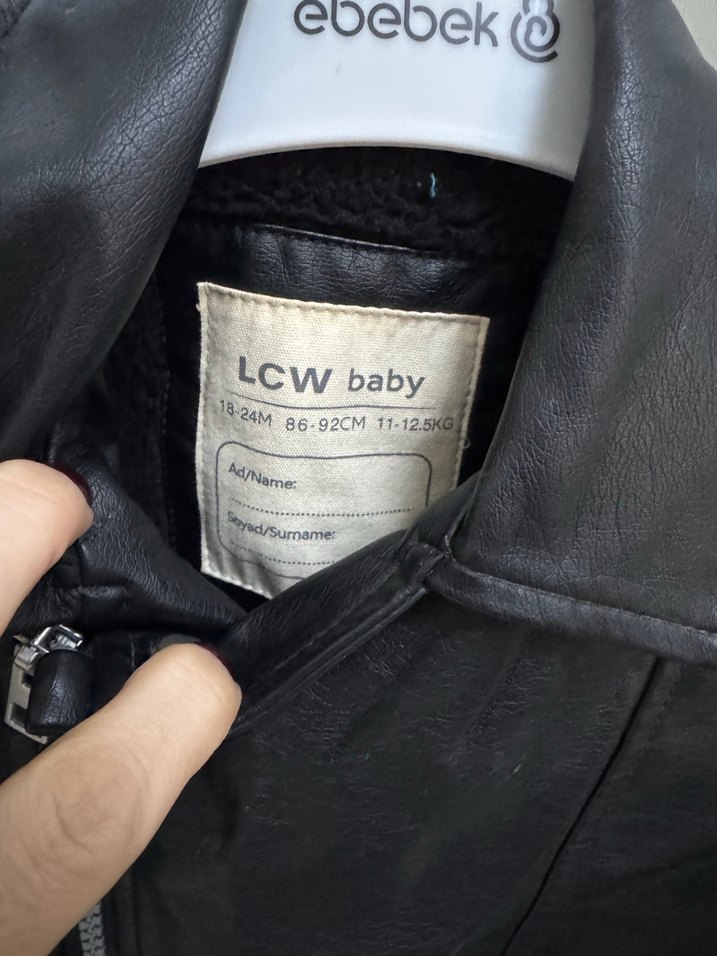 Erkek Çocuk Siyah Deri Biker Ceket - Görsel 2