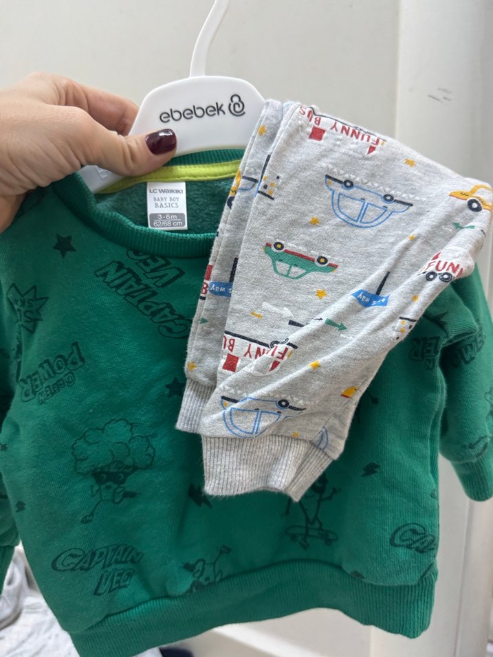 Yeşil Baskılı Erkek Çocuk Sweatshirt - Görsel 3