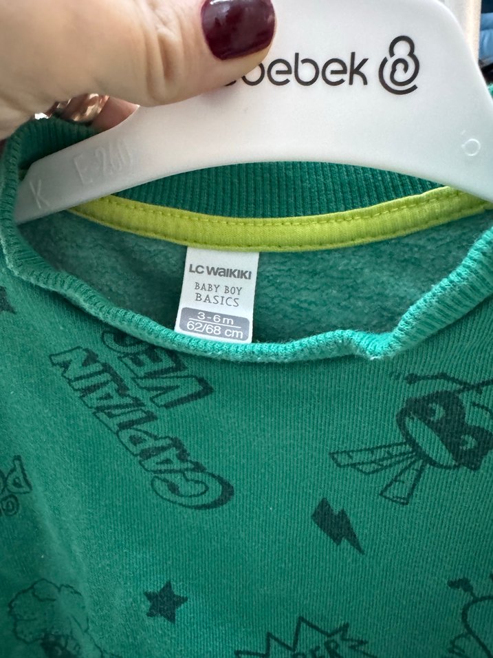 Yeşil Baskılı Erkek Çocuk Sweatshirt - Görsel 2