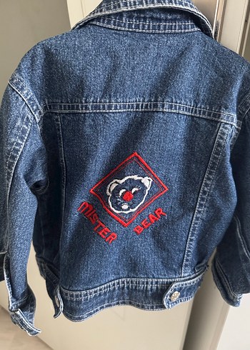 Kız Çocuk Gri Mavi Kot Ceket - Görsel 4