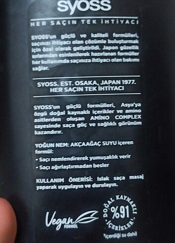 Diğer Syoss şampuan