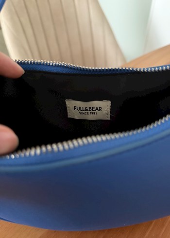 Beden mavi Renk Pull&Bear Saks Mavisi Deri Kadın Çantası