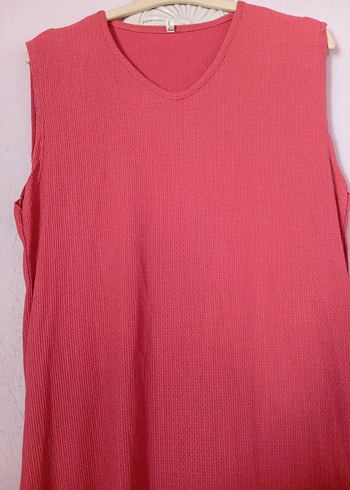 Pembe Uzun Salaş Kadın Elbise - Görsel 2