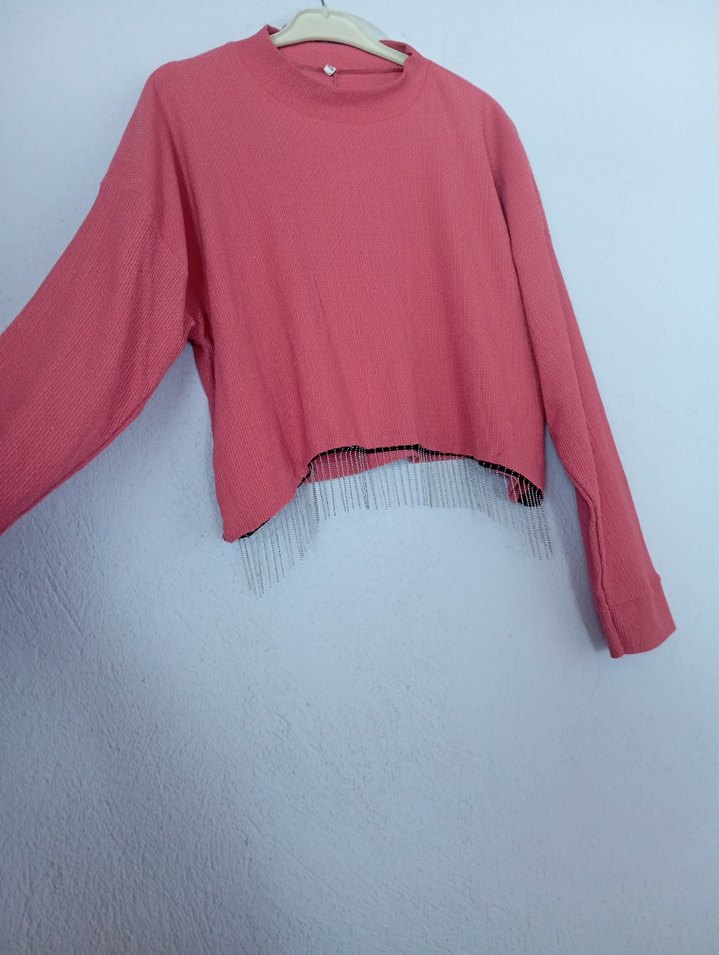 Pembe Uzun Salaş Kadın Elbise - Görsel 4