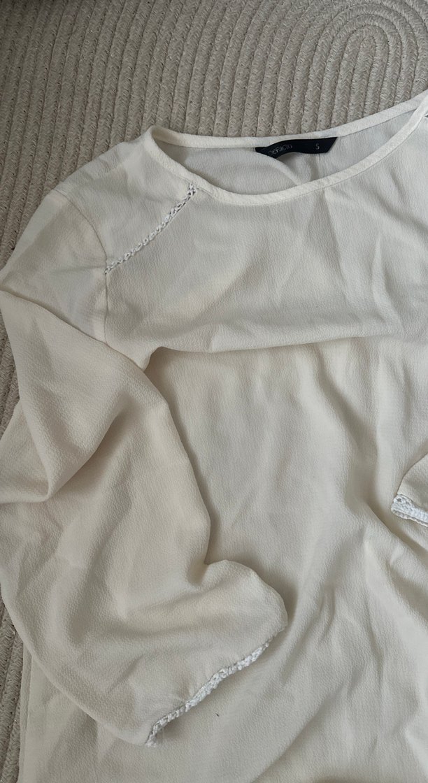 Kadın  Beyaz Uzun Kollu Bluz - Görsel 2