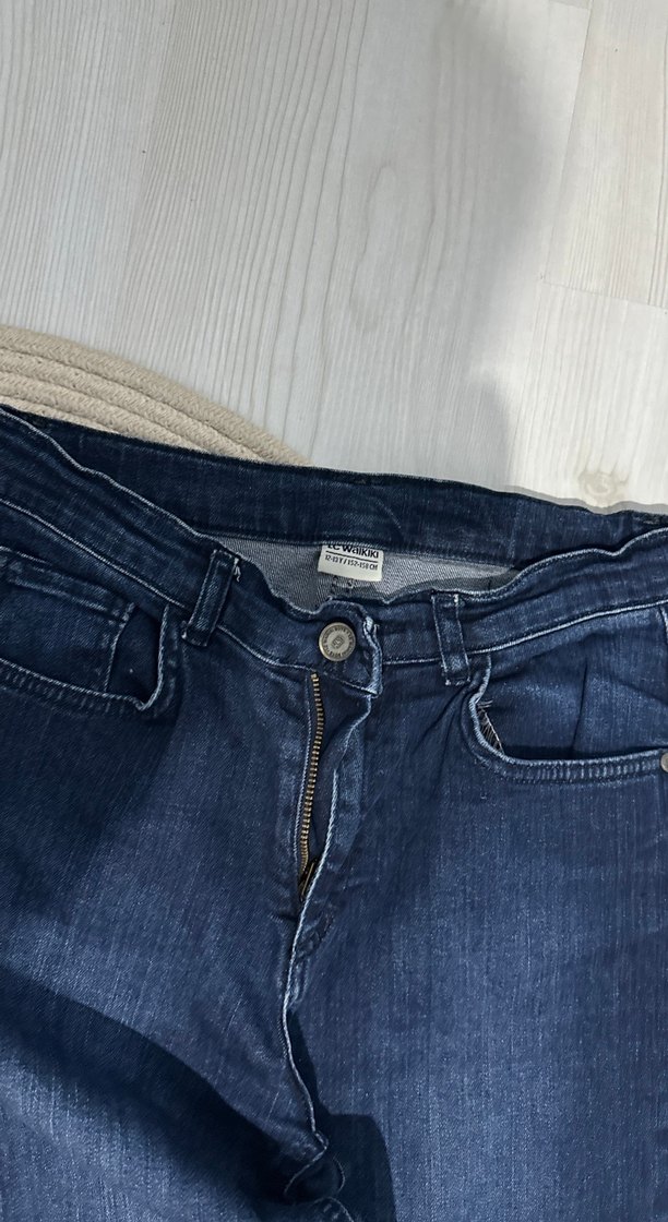 Lacivert  Kadın Midi Kot Pantolon - Görsel 2