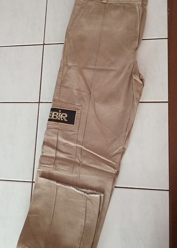 Diğer Bej Kemerli erkek Keten Kumaş Pantolon