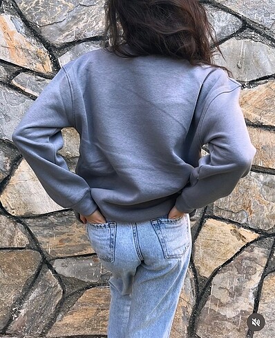 Diğer Sıcacık oversize sweatshirt imizin gri rengi
