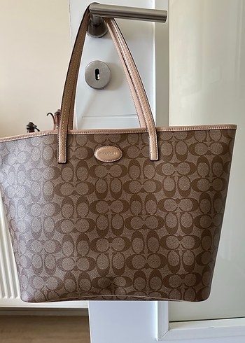 Beden COACH City Bag Kahverengi Baskılı Kadın Omuz Çantası orjinaldir