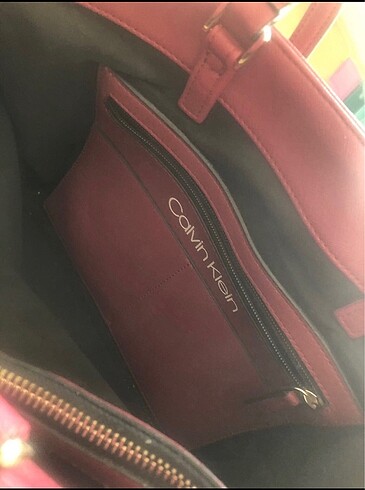  Beden bordo Renk Calvin Klein orijinal çanta
