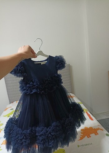 Diğer Kız çocuk lacivert sim detayli abiye elbise