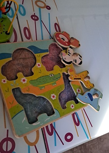 Renkli Ahşap ve Plastik Oyuncak Seti - Görsel 4