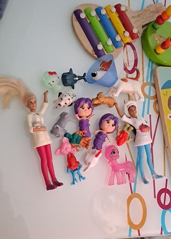 Renkli Ahşap ve Plastik Oyuncak Seti - Görsel 2