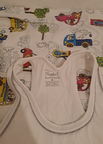 Beyaz Çocuk Atletleri Seti - Görsel 2