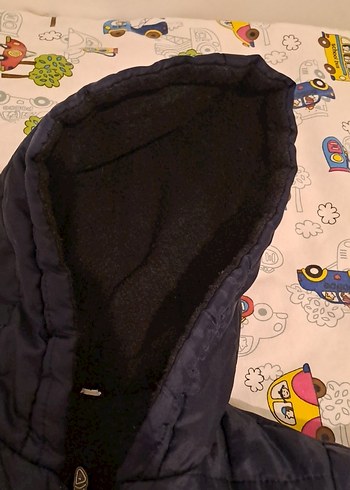 Erkek Çocuk Kapüşonlu Lacivert Fermuarlı Mont - Görsel 3