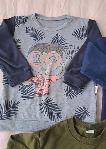 Gri Erkek Sweatshirt, Bisiklet Yaka, Rahat Kesim - Görsel 2