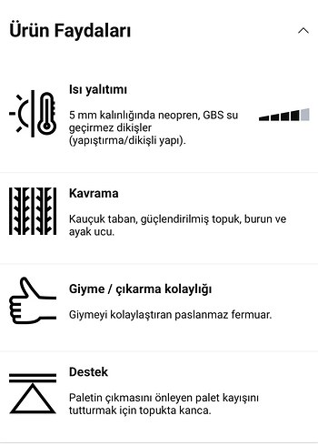 Neopren dalış / yelken ayakkabısı - 5 mm - siyah / - Görsel 5