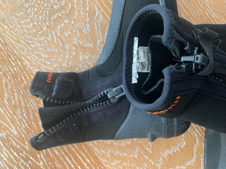 Neopren dalış / yelken ayakkabısı - 5 mm - siyah / - Görsel 4