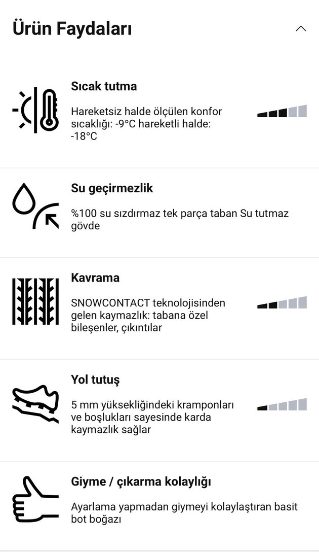 Su geçirmez outdoor kar botu/ siyah - Görsel 2