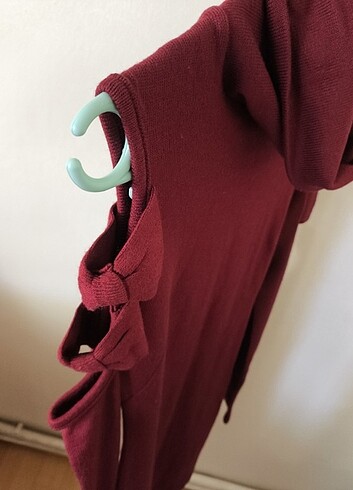 Bordo elbise - Görsel 2