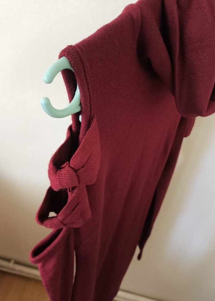 Bordo elbise - Görsel 2