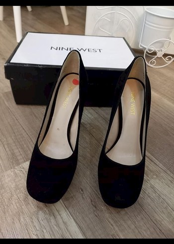 Nine West Siyah Süet Platform Topuklu Kadın Ayakkabı - Görsel 5