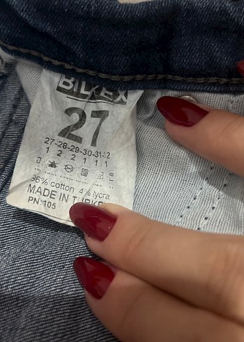 s Beden Kadın Mavi Denim Regular Fit Midi Boy Jean