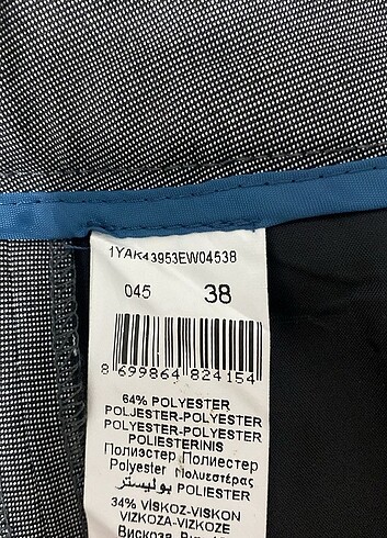 38 Beden gri Renk Koton ceket& pantolon takımı 