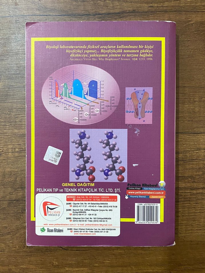 Biyofizik 8. Baskı -Prof. Dr. Ferit Pehlivan
Pelikan Yayıncılık - Görsel 2