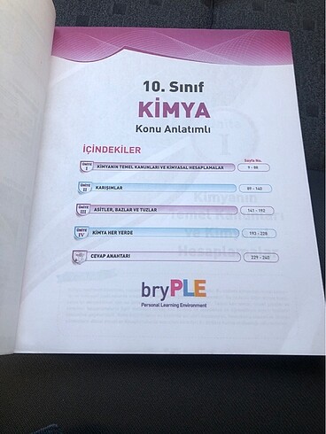  Bry PLE 10. Sınıf Kimya Konu Anlatımı