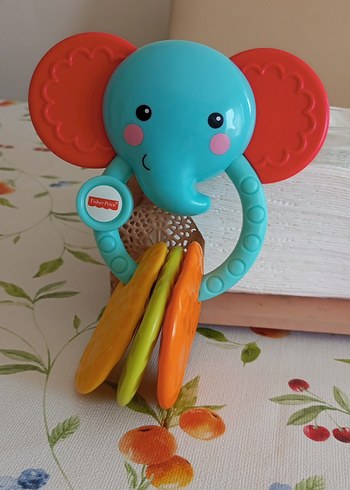 Fisher Price Renkli Fil Diş Kaşıyıcı ve Çıngırak