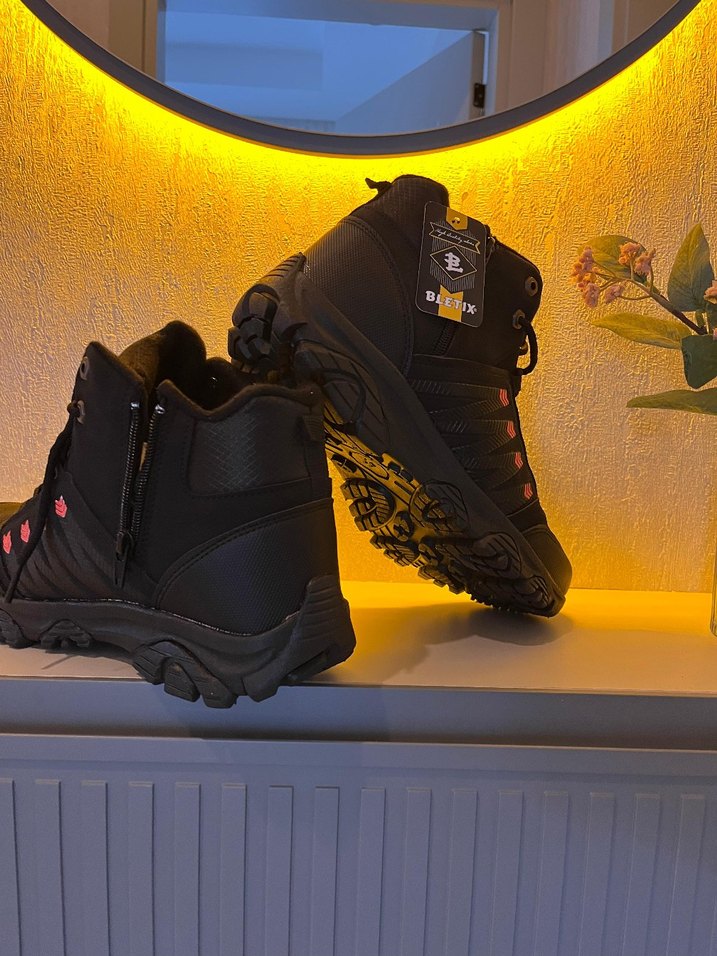 Erkek Siyah Outdoor Spor Ayakkabı Velcro - Görsel 5