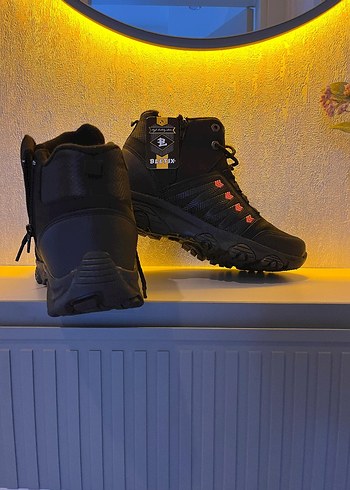 Siyah Erkek Spor Botları Velcro Detaylı - Görsel 4